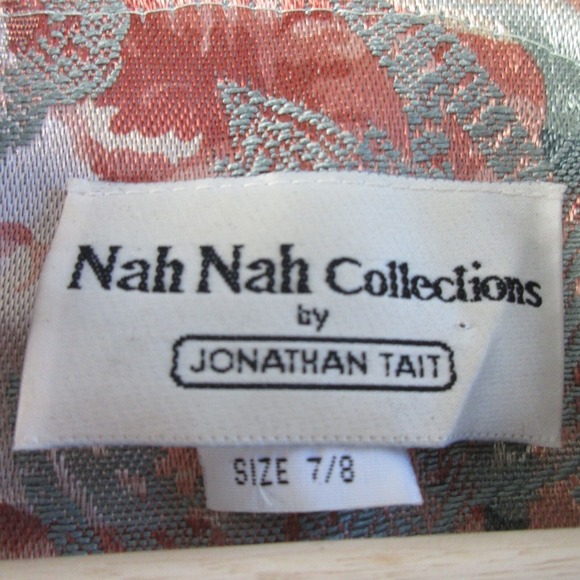 Nah Nah Collection Jonathan Tait Floral Blouse 7 8 Pearl Vtg Cottagecore 358 - Picture 3 of 15